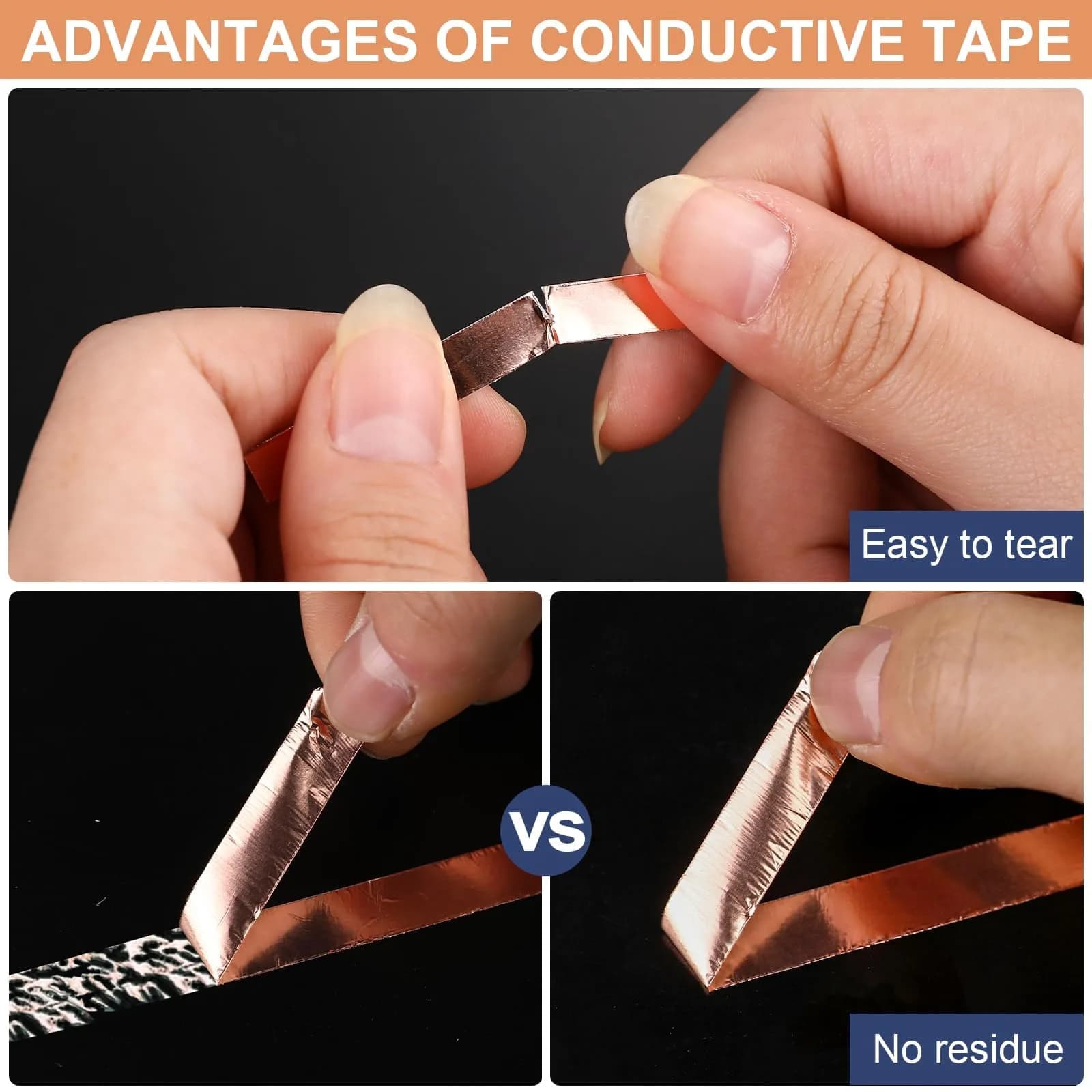 LOVIMAG 1/4 Inch x 82.5ft Copper Foil Tape - 2 Pack - view 3