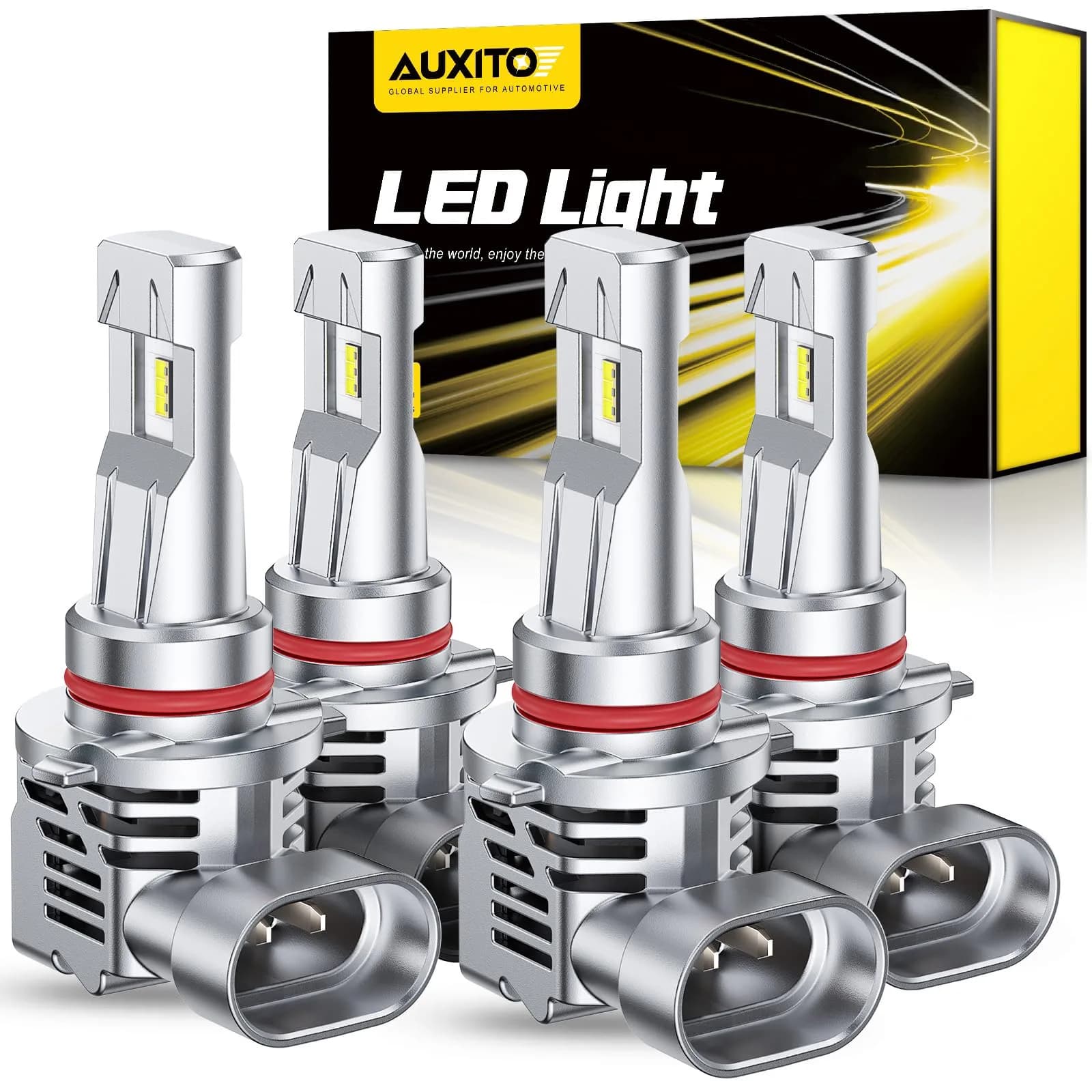 AUXITO 9005 LED Headlight Bulbs - 30000LM 6500K Cool White | 1:1 Mini Size Design — White / 9005+9006