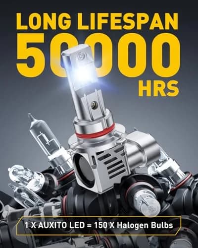 AUXITO 9005/9006 LED Headlight Bulbs 120W 150,000LM 6500K Cool White | SAE Compliant Beam Pattern thumbnail 5