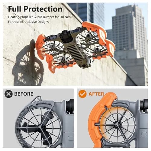 STARTRC Propeller Guard for DJI Neo 2, Orange, 36g (1.27 oz) | Shock-Absorbing EVA Foam thumbnail 2