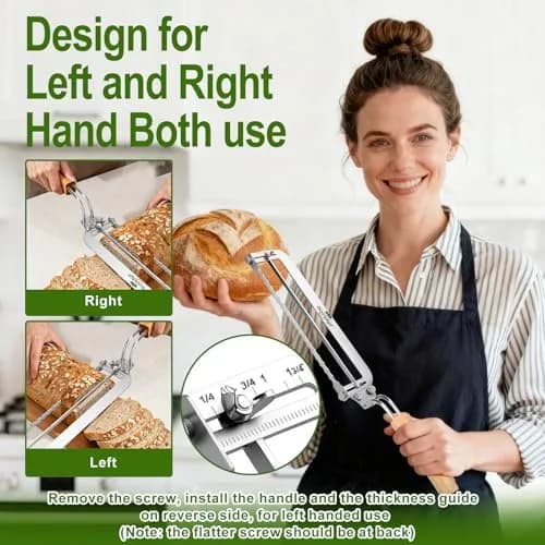 Solldgt Bread Slicer 9" Adjustable Stainless Steel | Perfect for Homemade Bread & Artisan Loaves thumbnail 7