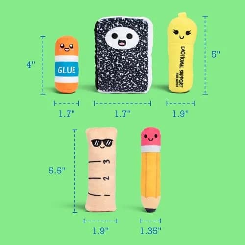 WHAT DO YOU MEME? Emotional Support School Supplies Plush Set with Basket | 6 Pieces, Polyester thumbnail 4
