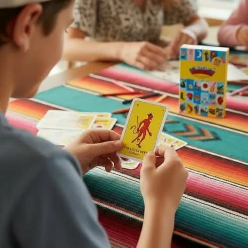 Loteria Game (Bilingual Edition) | Family & Educational Mexican Bingo for Kids & Adults, 54 Cards, 8 Reversible Boards, 108 Tokens thumbnail 7