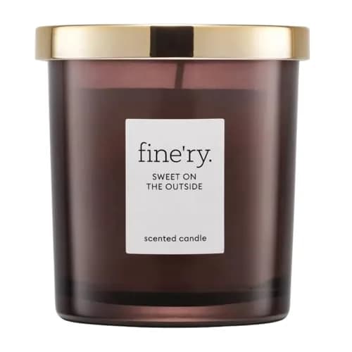 Fine'ry Vanilla Sweet on the Outside Scented Soy Candle 7oz | Madagascar Vanilla & Cacao Wood thumbnail 1