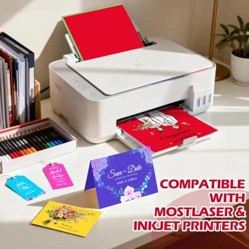 TUXIYA 80 Sheets 8.5" X 11" Colored Cardstock | Assorted Colors, 180 GSM, for Crafts & School Projects thumbnail 5