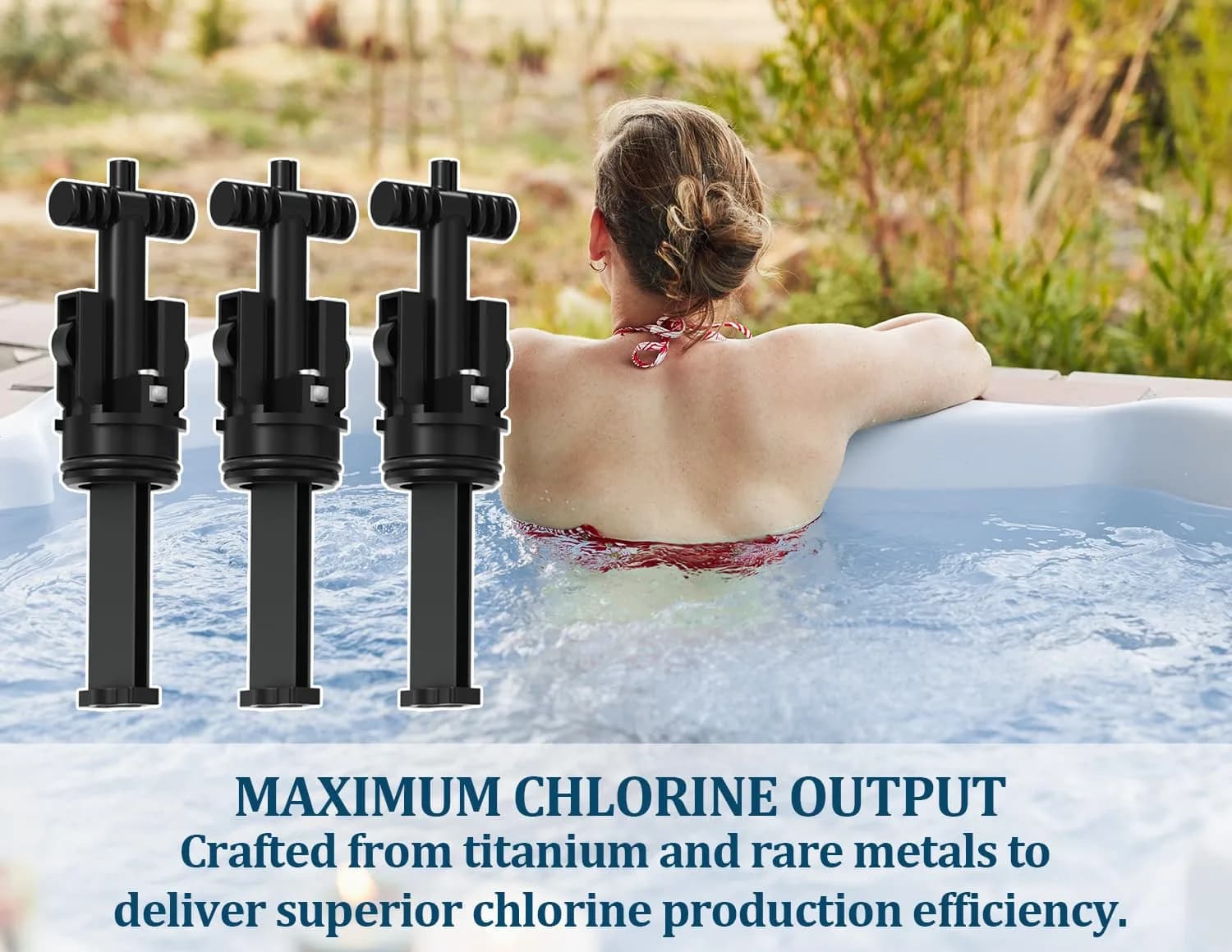Virellionixis Salt Water Chlorination System Cartridge Replacement for Spas & Hot Tubs 3-Pack | Gentle, Soft Fresh Water for Sensitive Skin - view 3