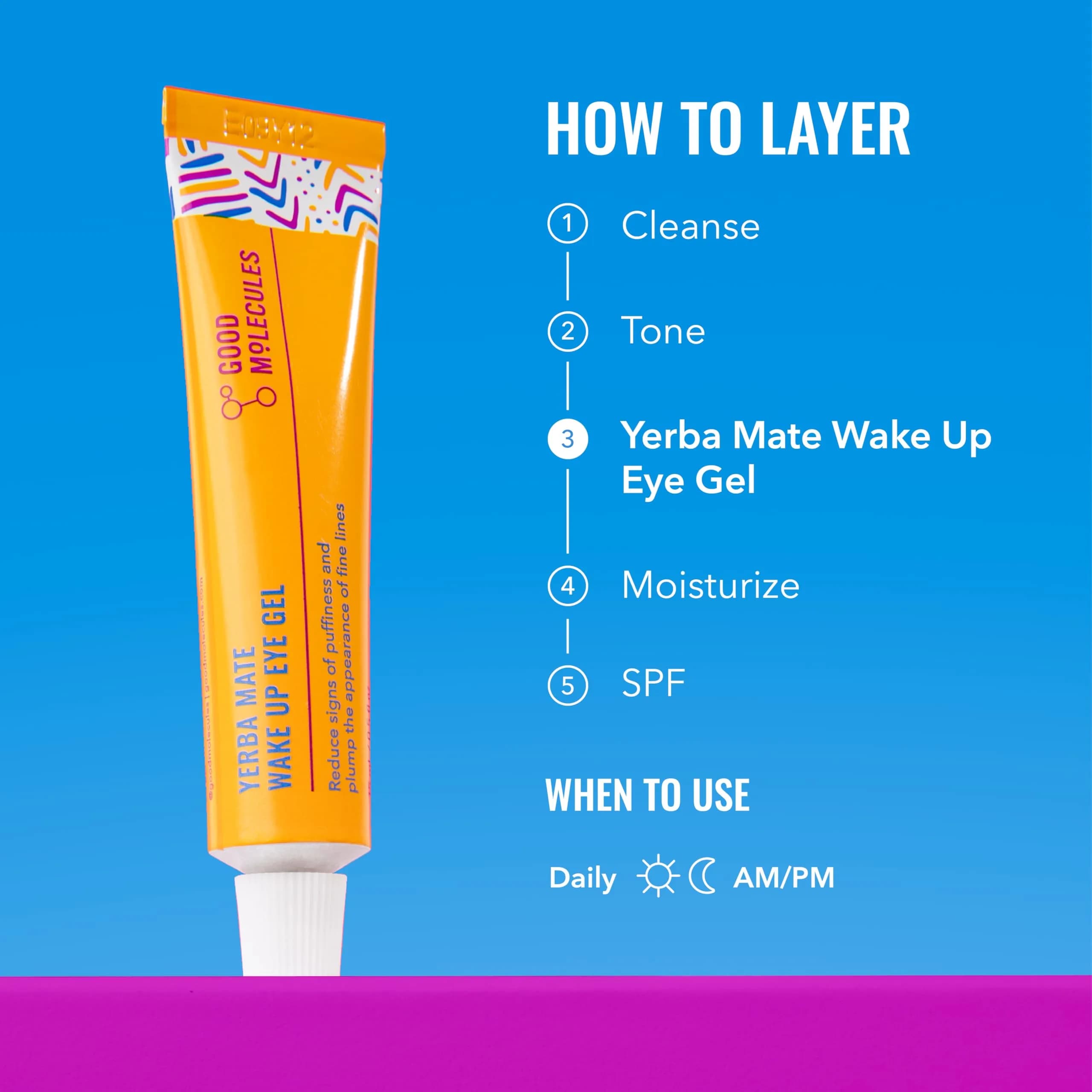 Good Molecules Yerba Mate Wake Up Eye Gel 30ml (1 Fl Oz) | Hydrates & Reduces Puffiness - view 5