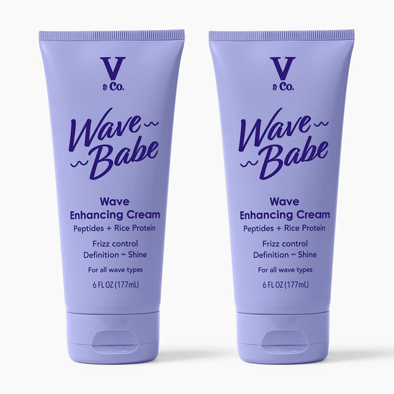V&CO Wave Babe Wave Enhancing Cream (2 Pack) – Wavy Hair, Anti Frizz & Hydrating, 12 oz