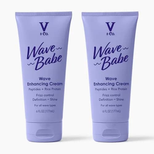 V&CO Wave Babe Wave Enhancing Cream (2 Pack) – Wavy Hair, Anti Frizz & Hydrating, 12 oz thumbnail 1