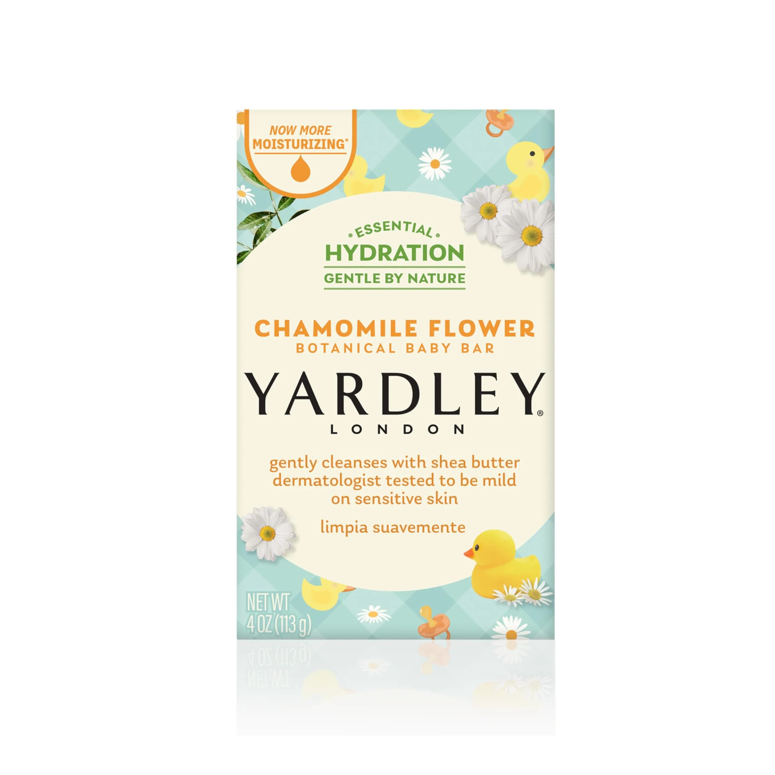 Yardley London Moisturizing Bath Bar Soap for Sensitive Skin, Chamomile Flower 113g (4 Oz) | Gentle Plant-Based Ingredients - view 7