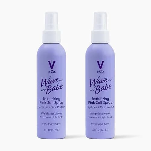 V&CO. Wave Babe Pink Salt Texturizing Spray 12 oz | Beach Wave & Volumizer for Wavy Hair thumbnail 1