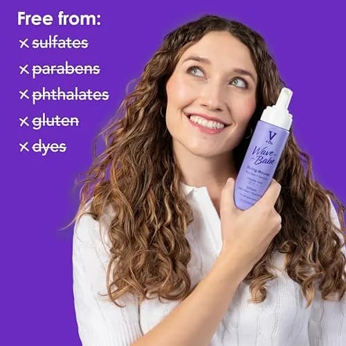 V&Co. Wave Babe Styling Mousse (2 Pack) – Lightweight Frizz Control & Volume for Wavy Hair thumbnail 4