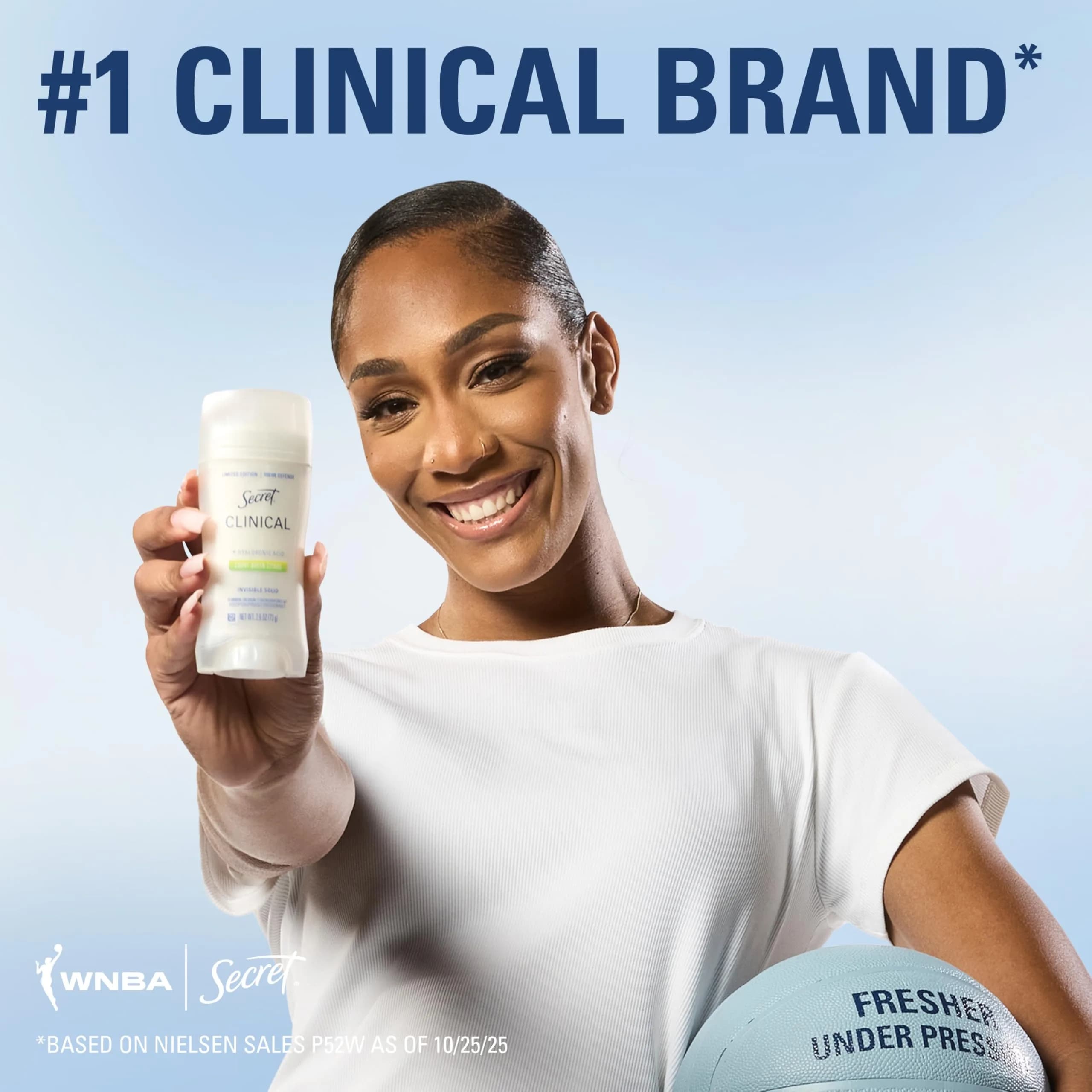 Secret Clinical Strength Invisible Solid Antiperspirant Deodorant for Women, Court Queen Citrus Scent, 76.6 ml (2.6 oz) - view 5