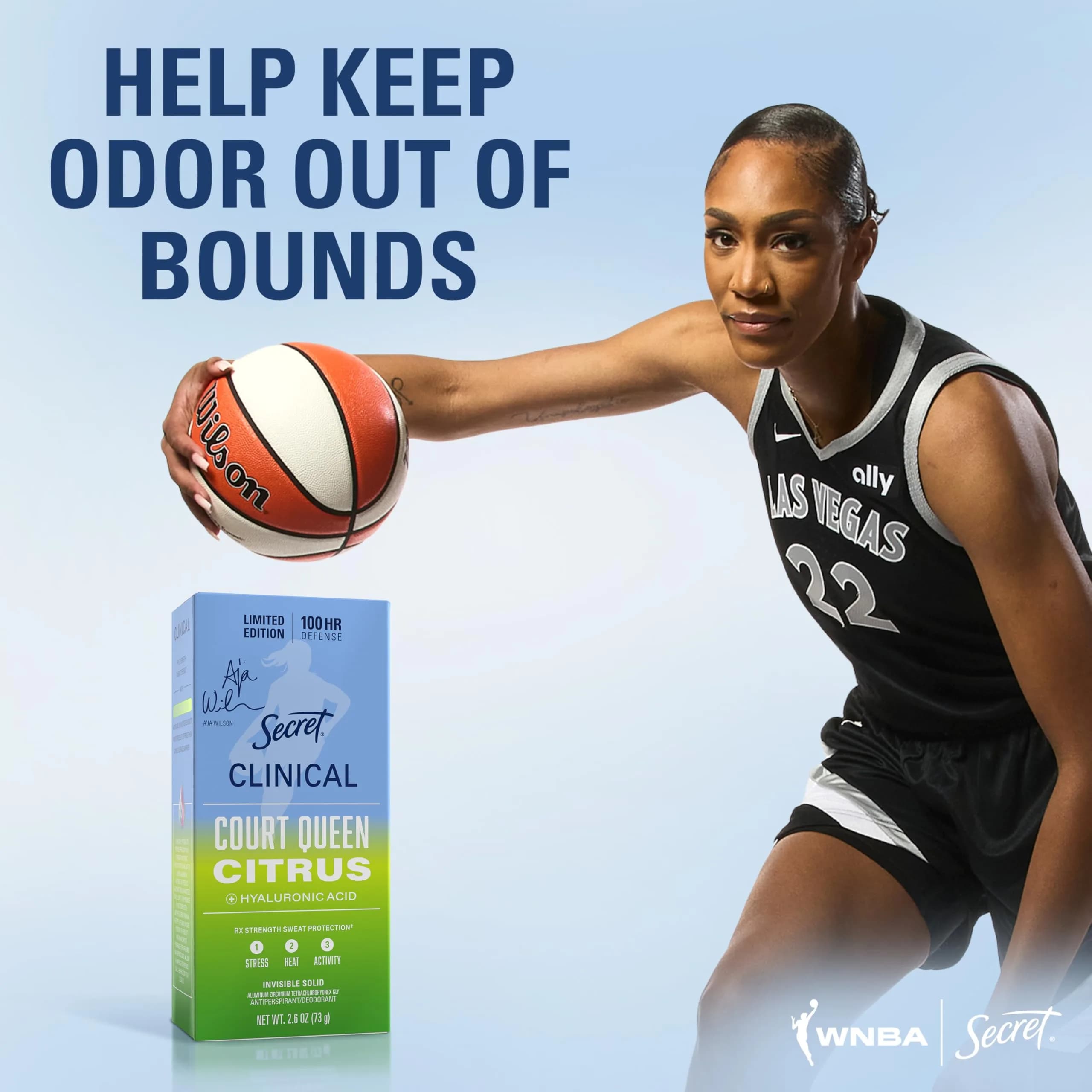 Secret Clinical Strength Invisible Solid Antiperspirant Deodorant for Women, Court Queen Citrus Scent, 76.6 ml (2.6 oz) - view 4