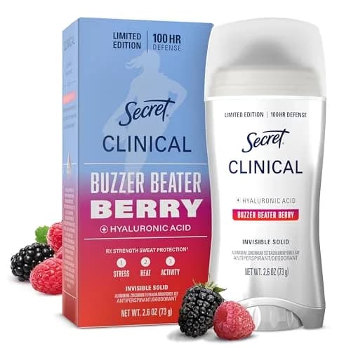 Secret Clinical Strength Invisible Solid Antiperspirant Deodorant for Women, Paige Bueckers Edition, Buzzer Beater Berry Scent, 76.6g (2.6 oz) thumbnail 1