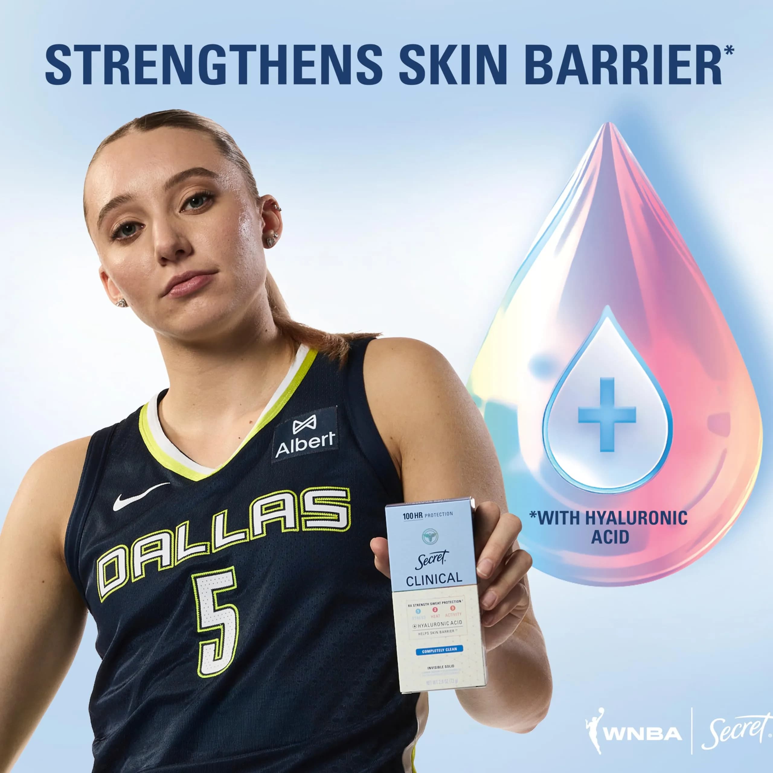 Secret Clinical Strength Invisible Solid Antiperspirant Deodorant for Women, Paige Bueckers Edition, Buzzer Beater Berry Scent, 76.6g (2.6 oz) - view 8