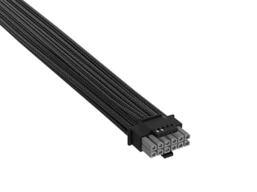 Corsair Elite Premium Individually Sleeved PCIe 12V-2x6 to PCIe 12V-2x6 600W PSU Cable – Triple-Mesh Paracord Sleeve, Low-Profile Cable Combs, Compatible with 12V-2x6 PSUs – Black thumbnail 3
