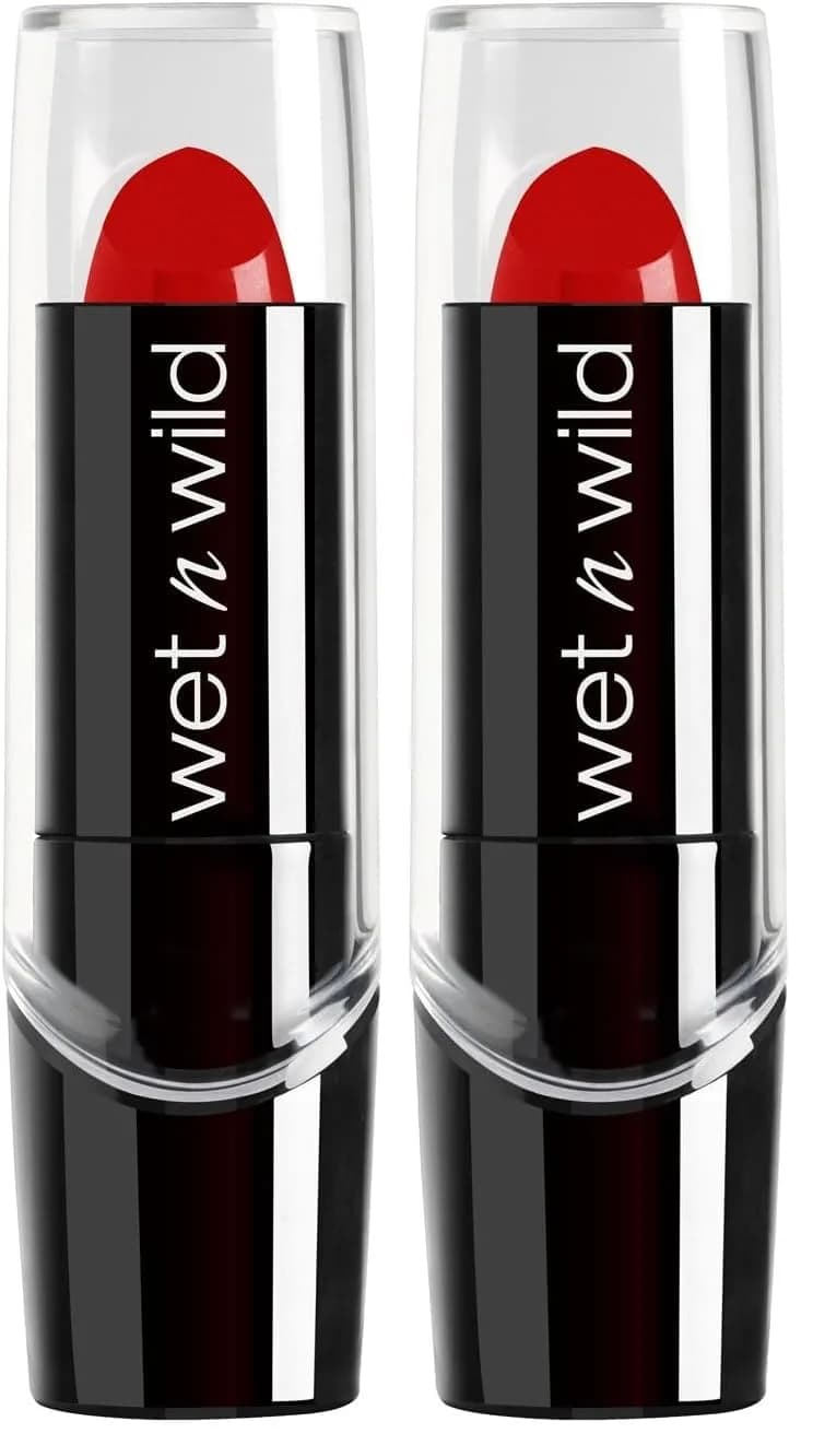 wet n wild Silk Finish Lipstick - Hot Red | Hydrating, Buildable, Rich Lip Color - main product image