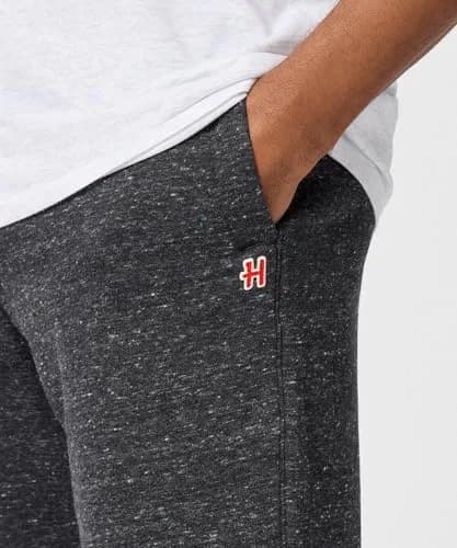 New Heights Men’s Classic Logo Sweat Shorts | Relaxed Fit, Cotton Blend, Charcoal, X-Large thumbnail 2