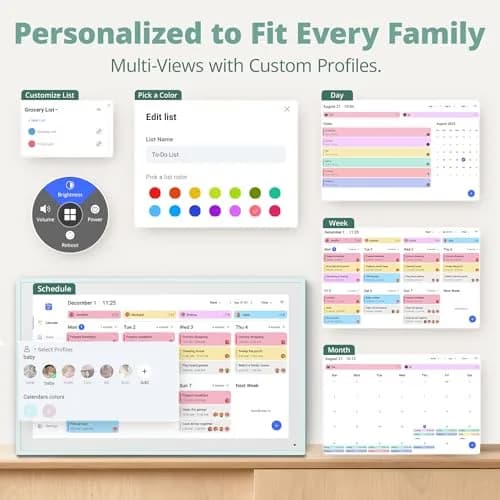Dragon Touch 15.6 inch Digital Calendar & Chore Chart | Touchscreen Family Planner, Digital Picture Frame in Green thumbnail 8