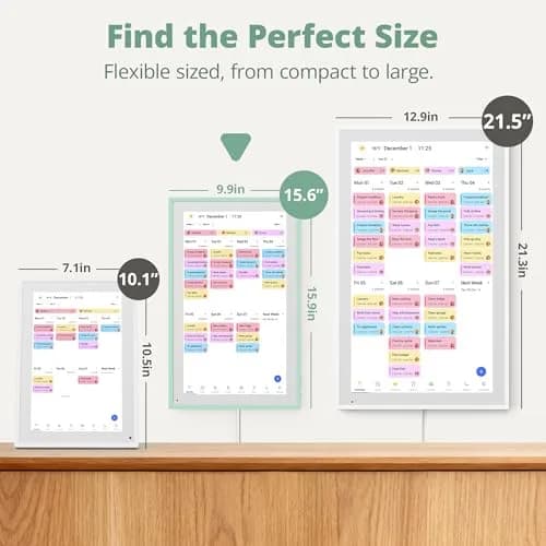 Dragon Touch 15.6 inch Digital Calendar & Chore Chart - Touchscreen Family Planner, Digital Picture Frame for Mom, Women, Christmas & Weddings Mint Green thumbnail 9