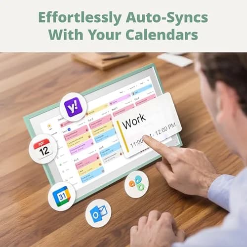 Dragon Touch 15.6 inch Digital Calendar & Chore Chart - Touchscreen Family Planner, Digital Picture Frame for Mom, Women, Christmas & Weddings Mint Green thumbnail 2
