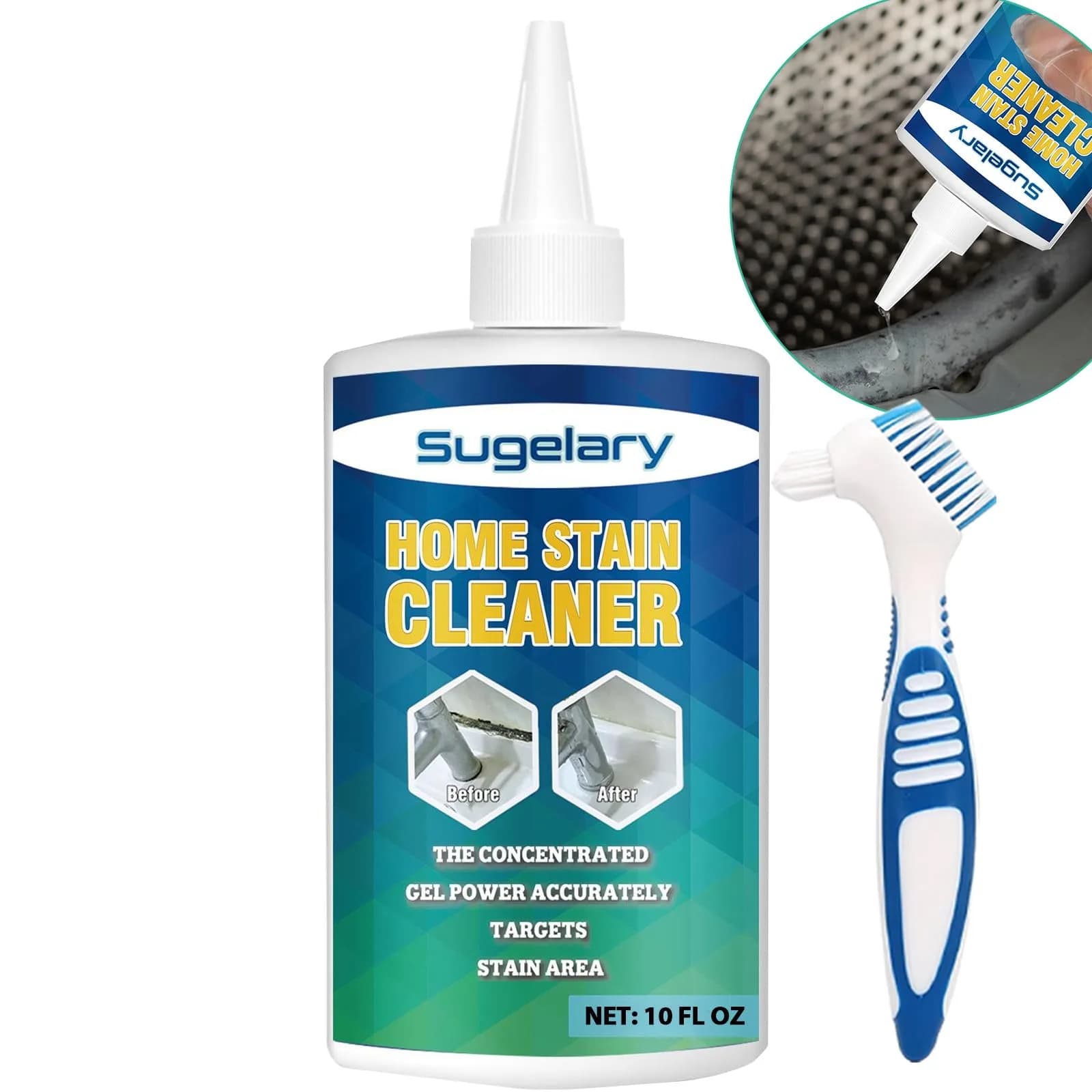 Sugelary 10 Fl Oz Mold & Stain Cleaner Gel for Washing Machine Seals, Gaskets & Sinks - main product image