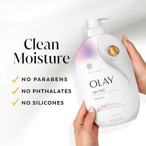Olay Age Defy Hydrating Body Wash with Vitamin E, B3 & Hyaluronic Blend 1035ml (35 fl oz) | Repairs Moisture Barrier for All Skin Types thumbnail 7
