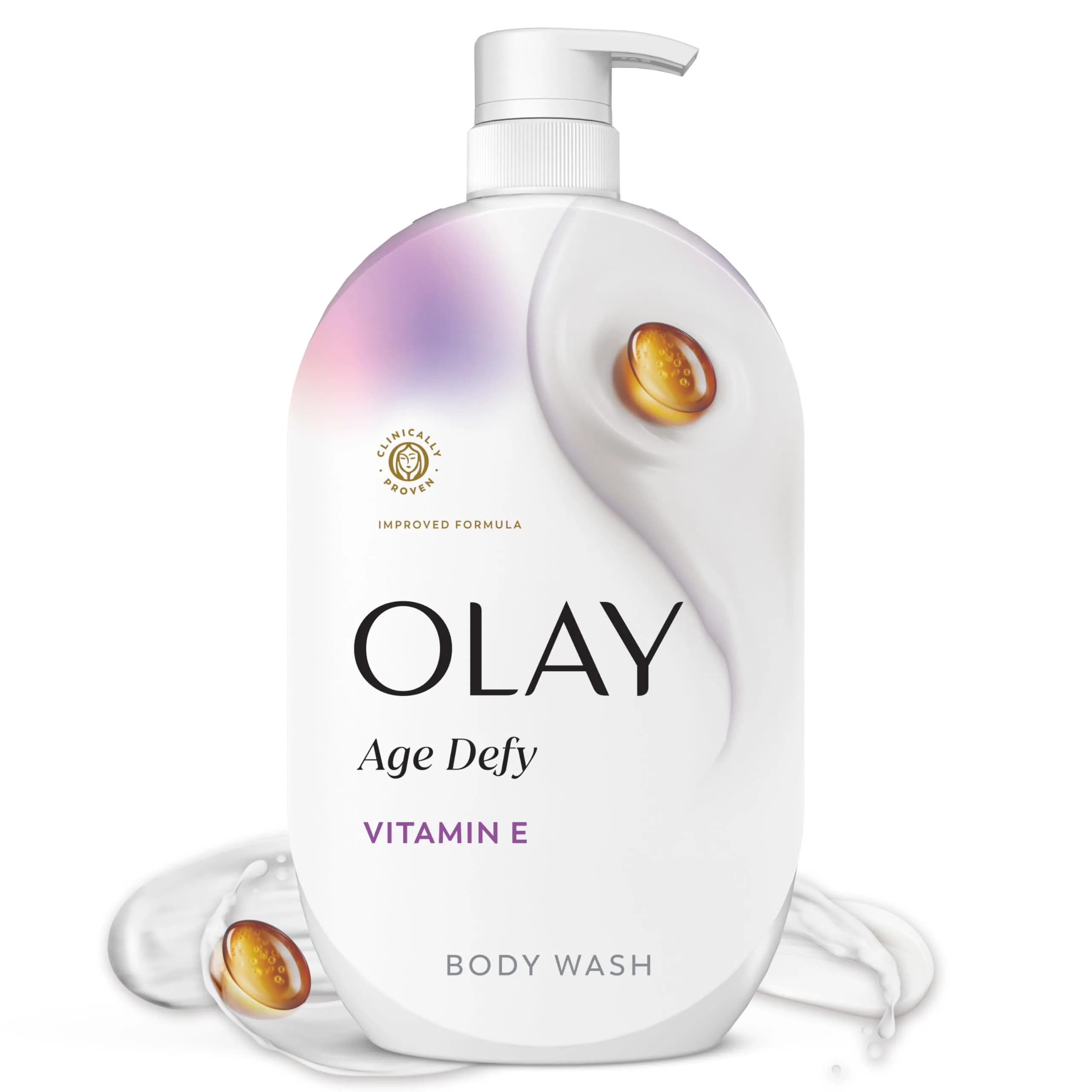 Olay Age Defy Hydrating Body Wash with Vitamin E, B3 & Hyaluronic Blend 1035ml (35 fl oz) | Repairs Moisture Barrier for All Skin Types - main product image