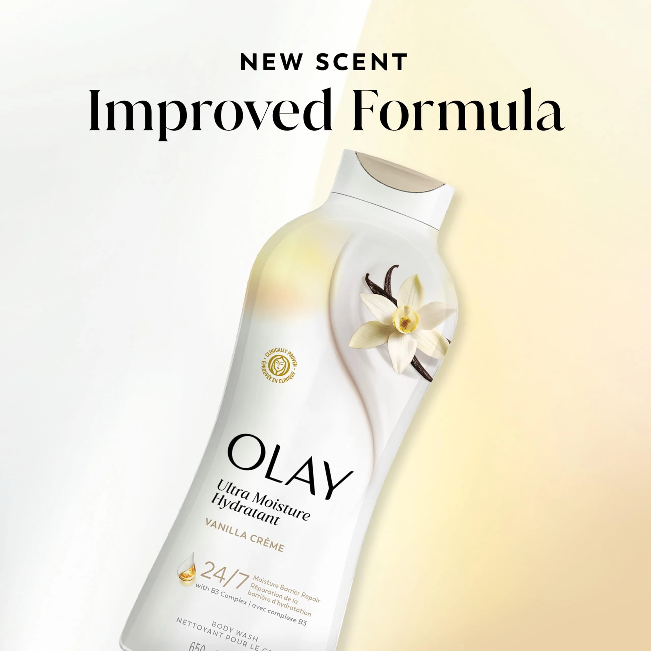 Olay Ultra Moisture Body Wash Vanilla Creme 650ml (22 fl oz) | Vitamin B3 & Hyaluronic Blend for All Skin Types - view 8