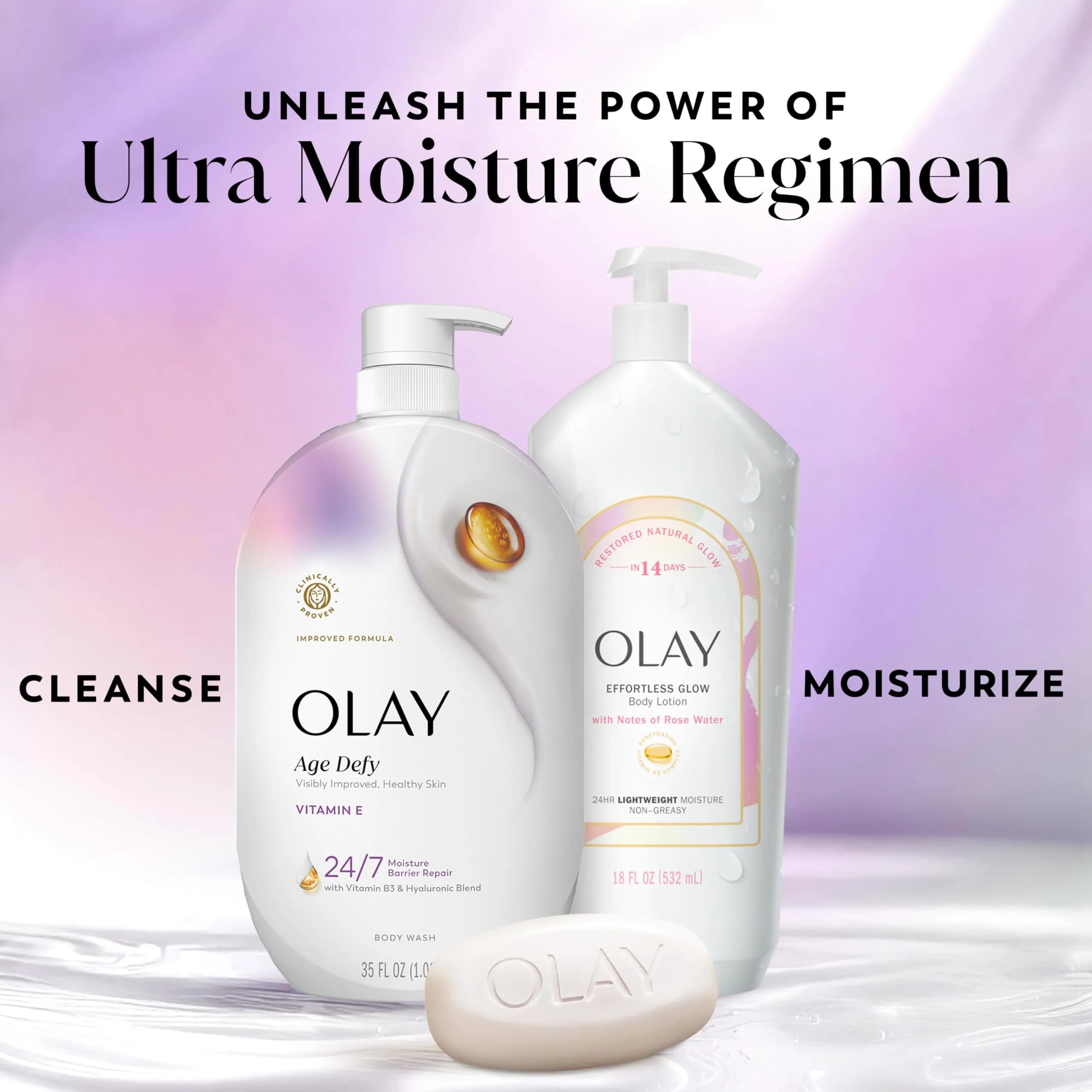 Olay Age Defy Hydrating Body Wash with Vitamin E & B3 | 44 fl oz (2 x 22 fl oz) - view 9