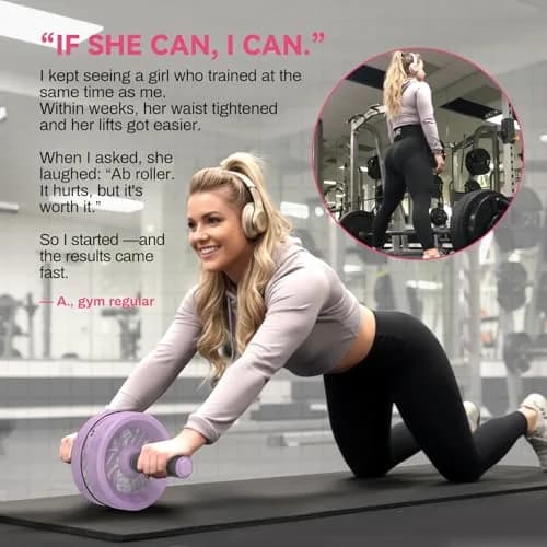 VINSGUIR Ab Roller Wheel for Home Gym with Knee Pad | Core & Abs Workout Equipment thumbnail 4