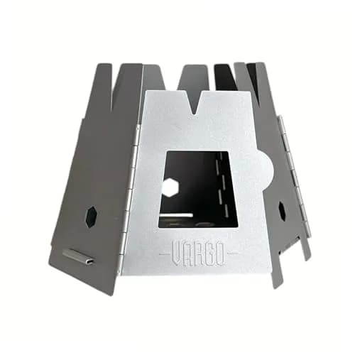Vargo Hexagon 2 Wood Stove Titanium 5" x 3" x 4" | Portable, Foldable & Efficient thumbnail 1