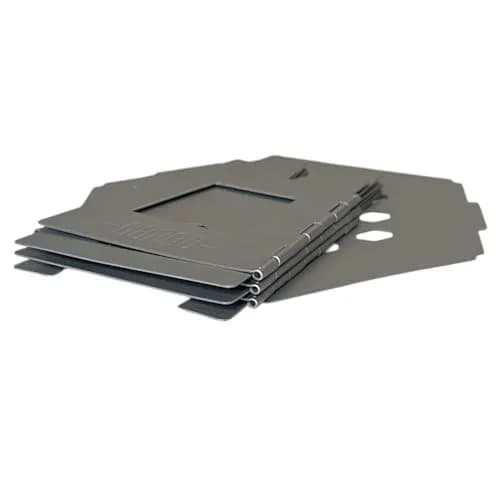 Vargo Hexagon 2 Wood Stove Titanium 5" x 3" x 4" | Portable, Foldable & Efficient thumbnail 4