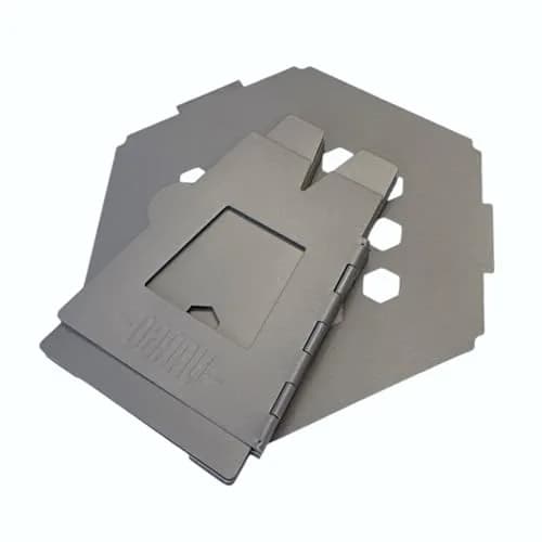 Vargo Hexagon 2 Wood Stove Titanium 5" x 3" x 4" | Portable, Foldable & Efficient thumbnail 3