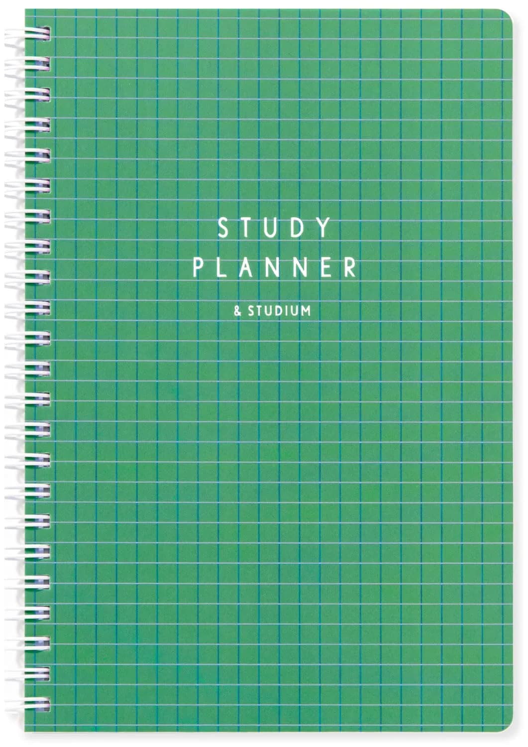IROHA PUBLISHING GSSD-14 Notebook, Ring Notebook, Study Planner, Daily Plaid, Green Check | 192 Pages, 7.9 x 5.5 Inches — GREEN CHECK