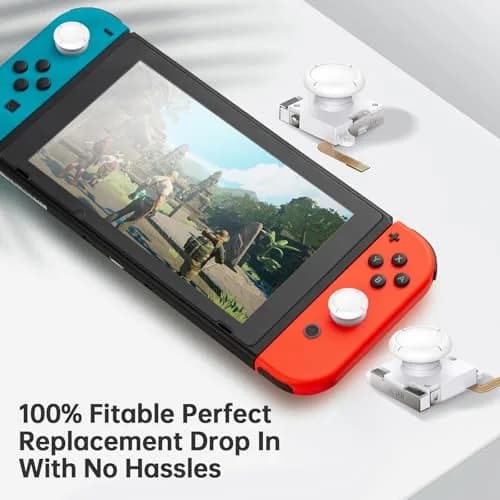 BRONAL TMR Hall Effect Joystick Replacement for Switch JoyCon (4-Pack, White) | Precision Anti-Drift Repair thumbnail 6