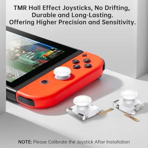 BRONAL TMR Hall Effect Joystick Replacement for Switch JoyCon (4-Pack, White) | Precision Anti-Drift Repair thumbnail 2