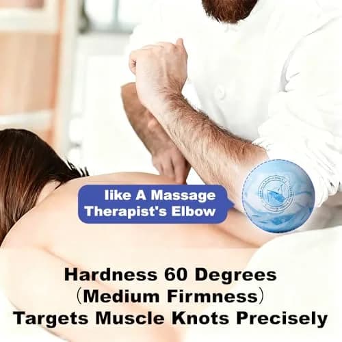 FITZELAR Blue Massage Lacrosse Ball for Myofascial Release, Trigger Point Therapy, Muscle Knots & Pain Relief (6.3 cm / 140g) thumbnail 7