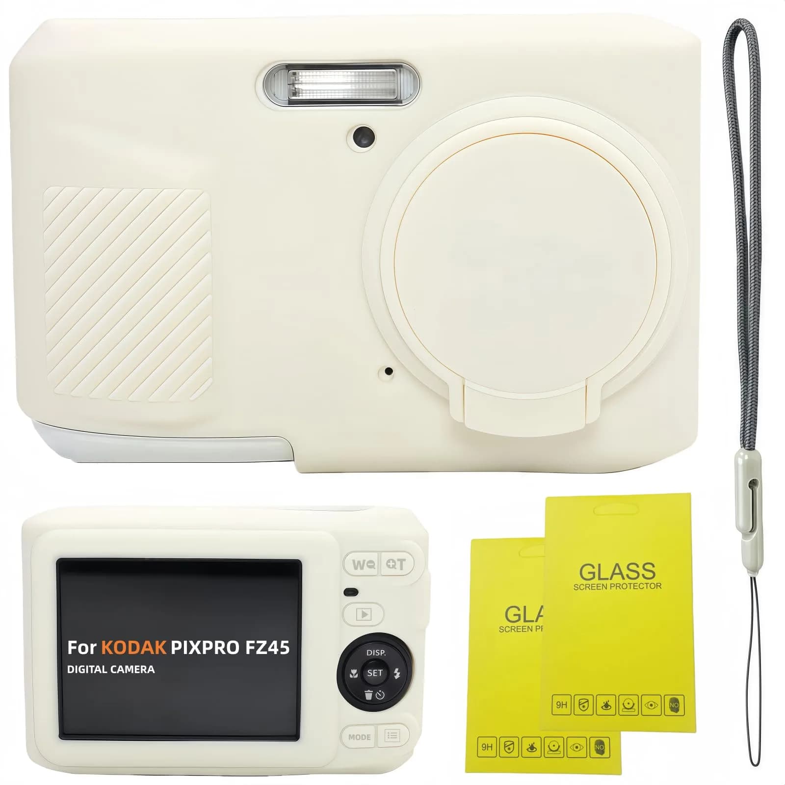 SZHSYJY Case for Kodak PIXPRO FZ45 Camera | Soft Silicone Protection, Misty White - main product image