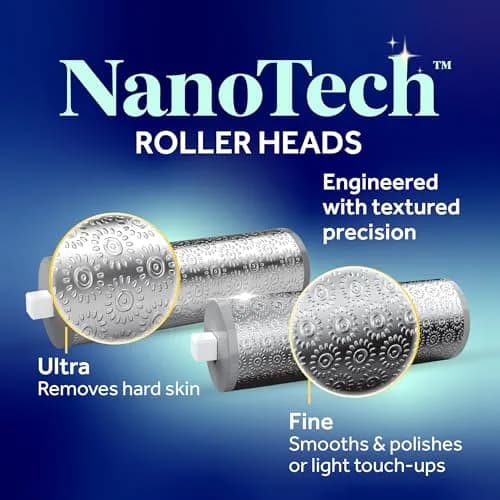 Dr. Scholl's Pedi Perfect Pro Electric Foot File with 3 Roller Heads | Waterproof, Rechargeable, 90-Min Run Time thumbnail 4