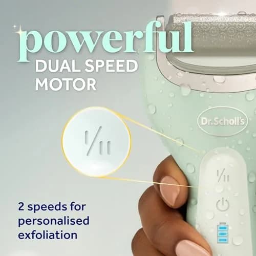 Dr. Scholl's Pedi Perfect Pro Electric Foot File with 3 Roller Heads | Waterproof, Rechargeable, 90-Min Run Time thumbnail 7