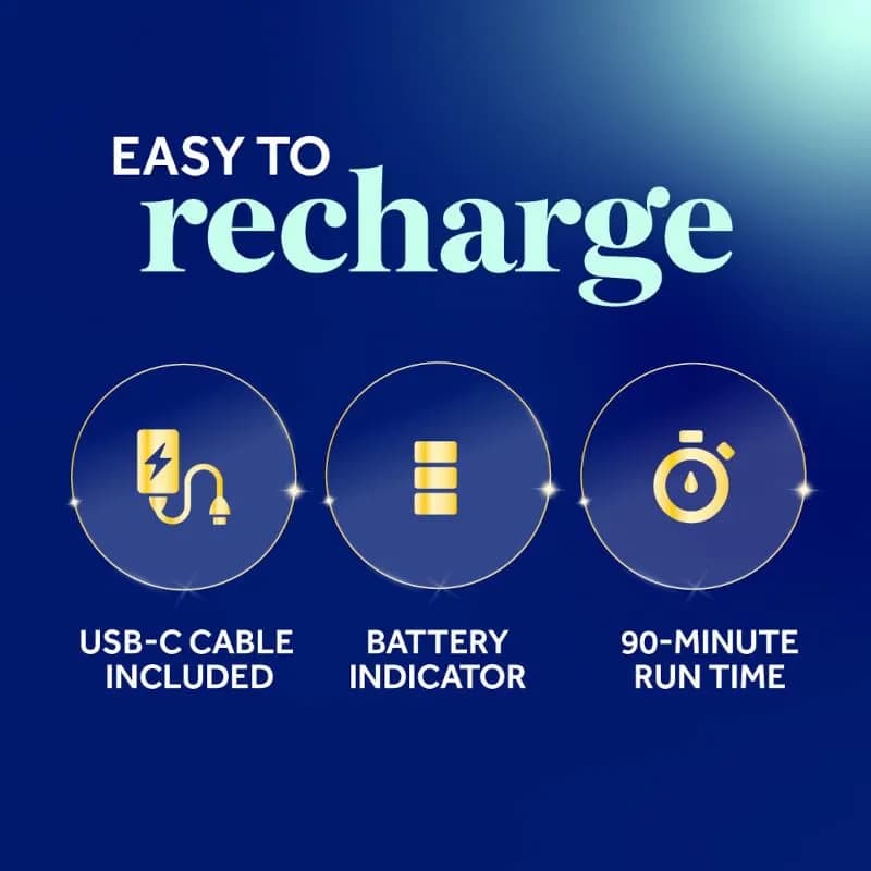 Dr. Scholl's Pedi Perfect Pro Electric Foot File with 3 Roller Heads | Waterproof, Rechargeable, 90-Min Run Time thumbnail 8