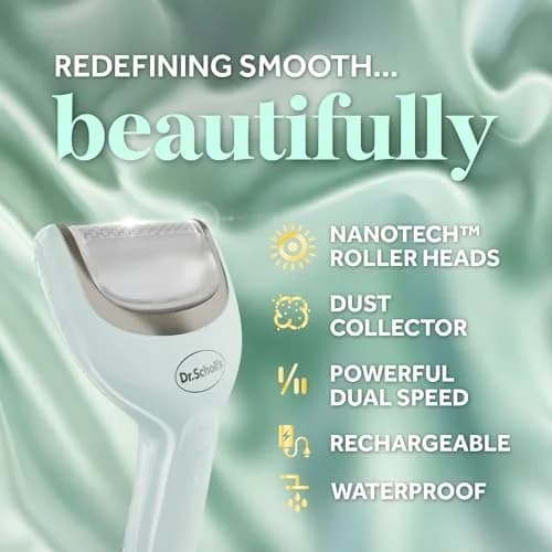 Dr. Scholl's Pedi Perfect Pro Electric Foot File with 3 Roller Heads | Waterproof, Rechargeable, 90-Min Run Time thumbnail 3