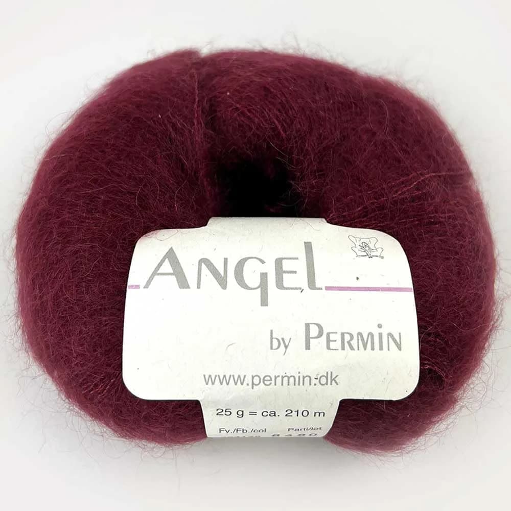 Marussia Angel Kid Mohair Silk Yarn 28 wine red | Luxurious 70/30 blend, 25g/210m, hand wash only