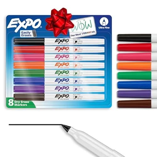 EXPO Low Odor Dry Erase Markers, Assorted Colors, Ultra Fine Tip, 48 Count (6 Packs of 8) | Whiteboard, Calendar, Organization, School Supplies thumbnail 1