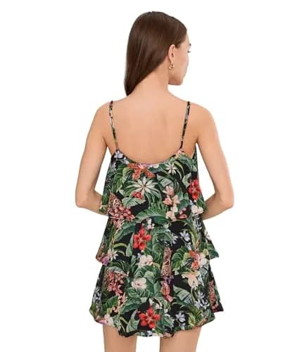 Show Me Your Mumu Suarez Ruffle Dress Jungle Mirage | Polka Dot Satin, X-Large thumbnail 4