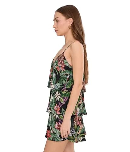 Show Me Your Mumu Suarez Ruffle Dress Jungle Mirage | Polka Dot Satin, X-Large thumbnail 3