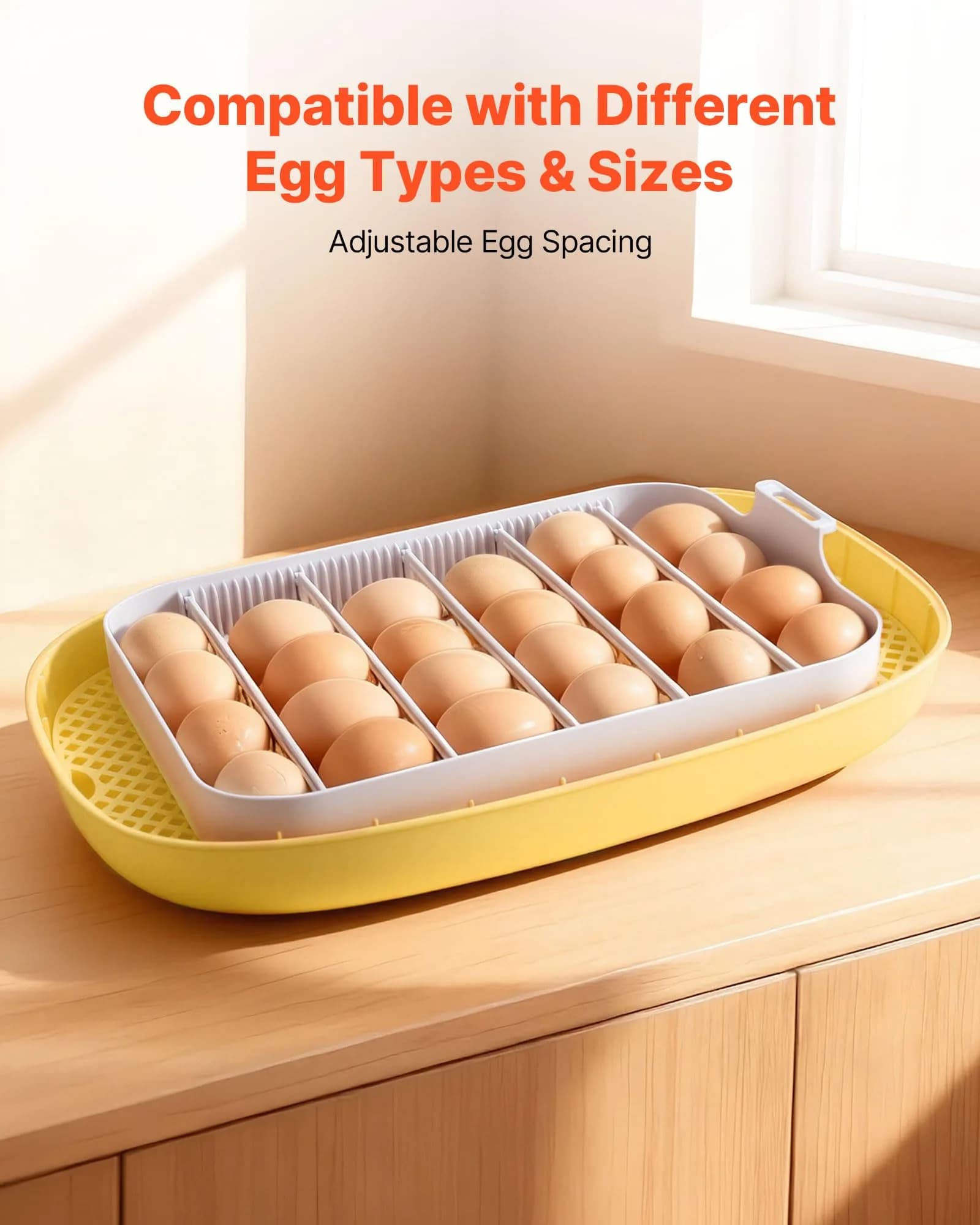 VEVOR 24 Egg Incubator with Auto Turner & Candler | 2.27 kg (5 lb) | 24-Egg Capacity - view 6