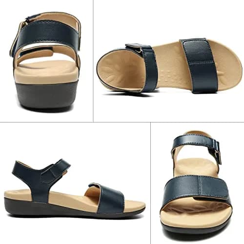 MEGNYA Arch Support Slides for Women Size 10 | Durable Summer Sandals with Adjustable Buckle thumbnail 3
